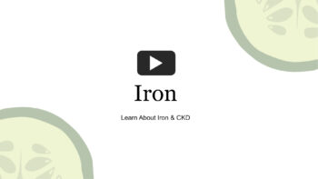 Cover Photo for Video Regarding Iron for Kidney Health